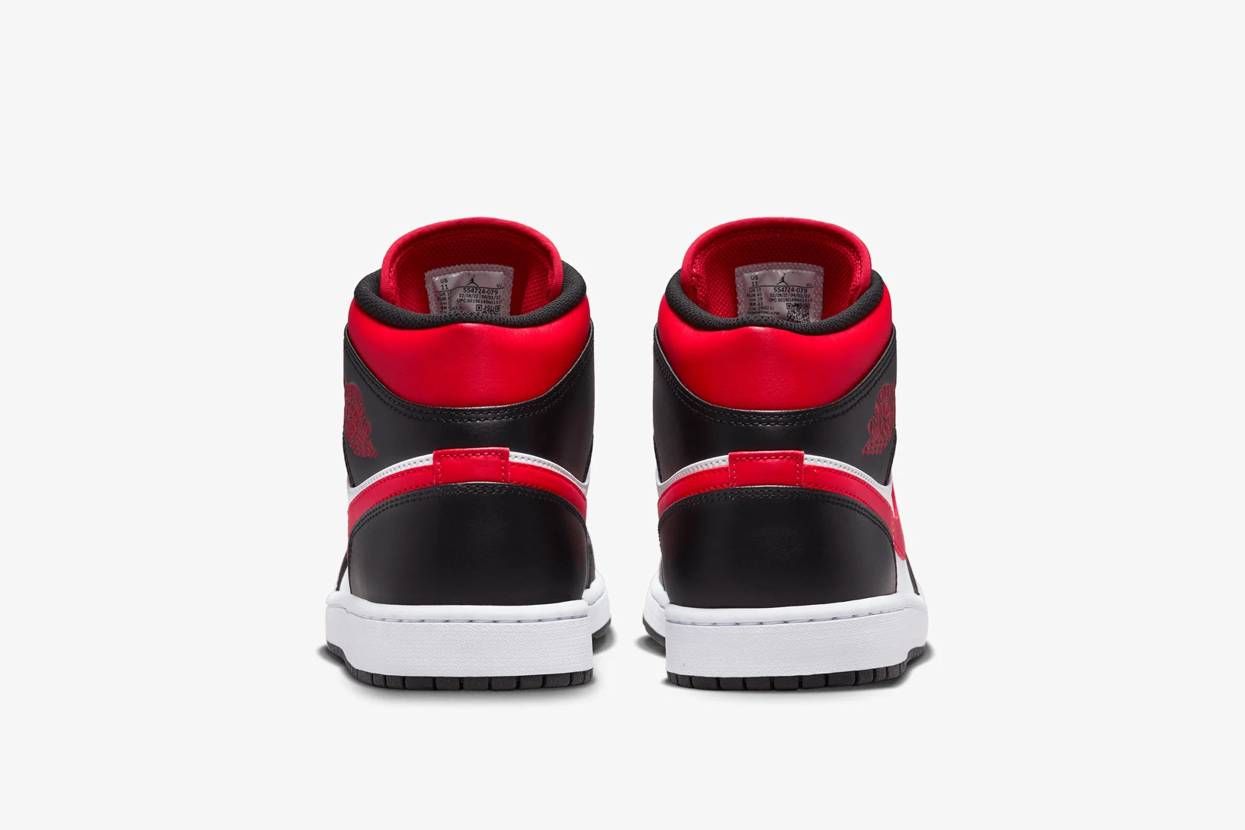 【販売リンクあり】海外抽選中 Nike Air Jordan 1 Mid "Black/Gym Red/White" 抽選/定価/販売店舗まとめ 4枚目