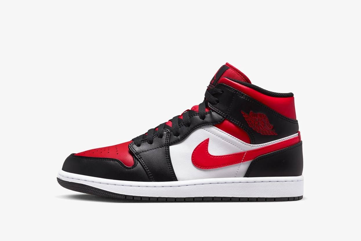 【販売リンクあり】海外抽選中 Nike Air Jordan 1 Mid "Black/Gym Red/White" 抽選/定価/販売店舗まとめ 2枚目