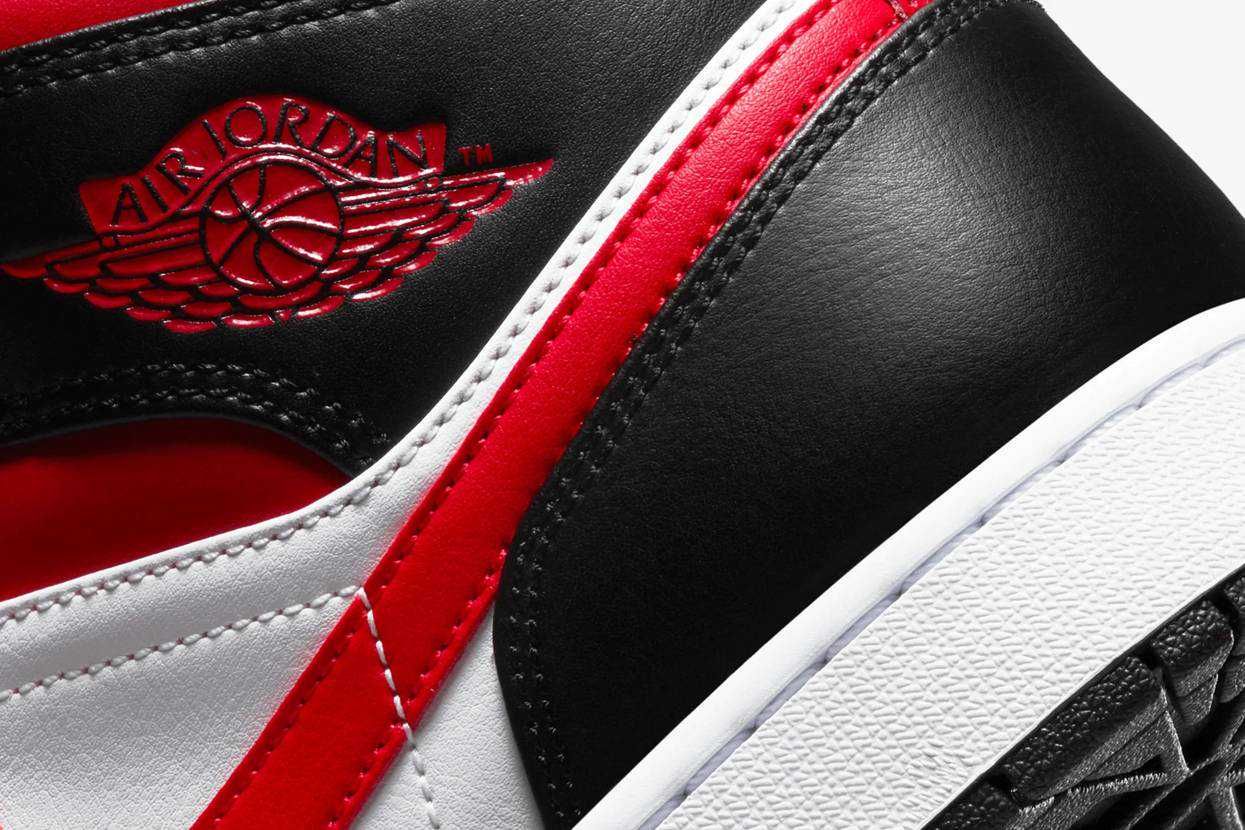 【販売リンクあり】海外抽選中 Nike Air Jordan 1 Mid "Black/Gym Red/White" 抽選/定価/販売店舗まとめ 6枚目