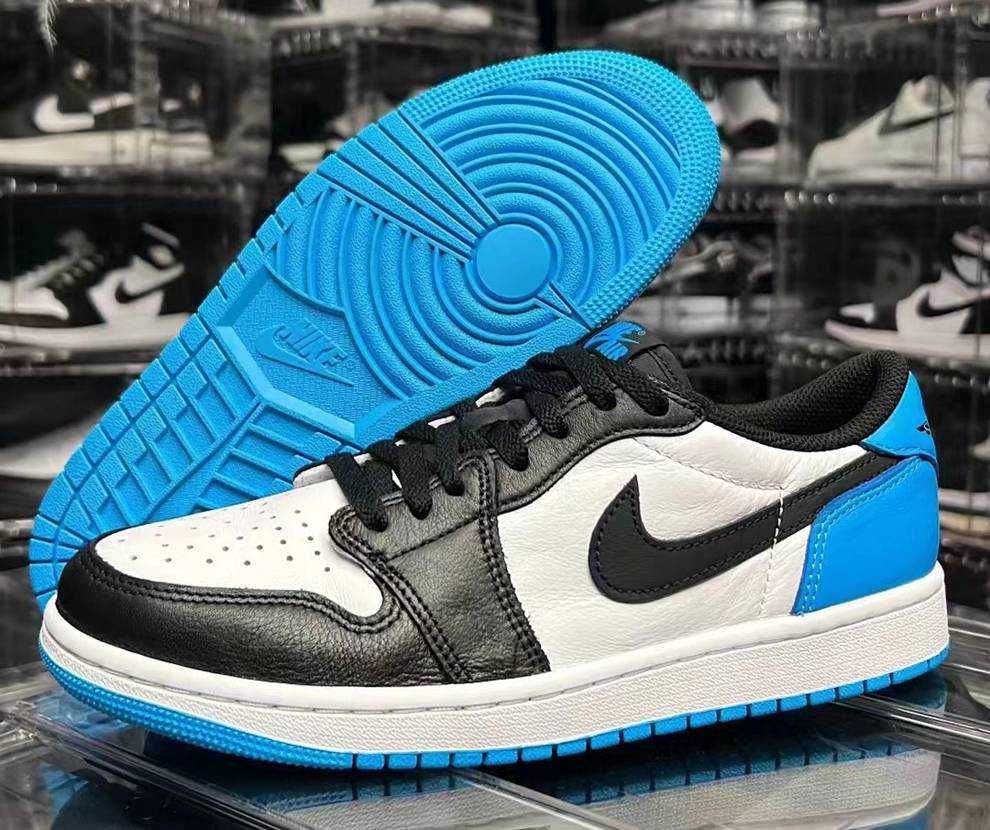 【スニダンで購入可】7/29発売 Nike Air Jordan 1 Low OG "Black and Dark Powder Blue/UNC" 抽選/定価/販売店舗まとめ 10枚目