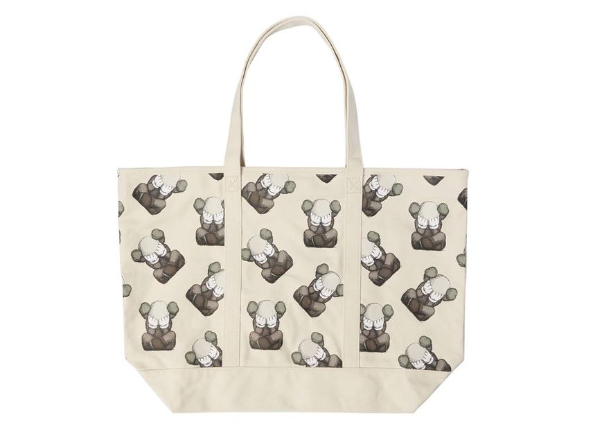Kaws x uniqlo 2025 holiday tote bag natural