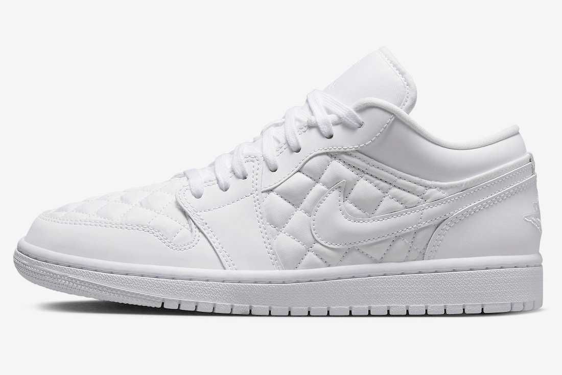 【リーク】Nike Air Jordan 1 Low Quilted "Triple White" 抽選/定価/販売店舗まとめ 2枚目