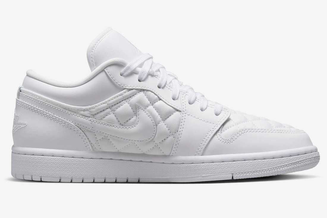 【リーク】Nike Air Jordan 1 Low Quilted "Triple White" 抽選/定価/販売店舗まとめ 3枚目
