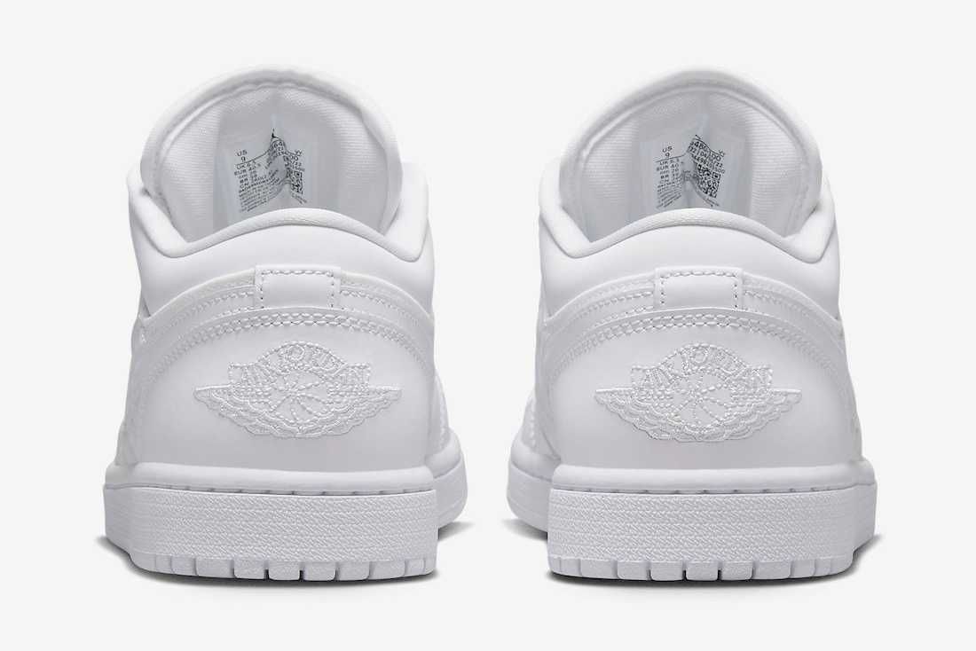 【リーク】Nike Air Jordan 1 Low Quilted "Triple White" 抽選/定価/販売店舗まとめ 5枚目