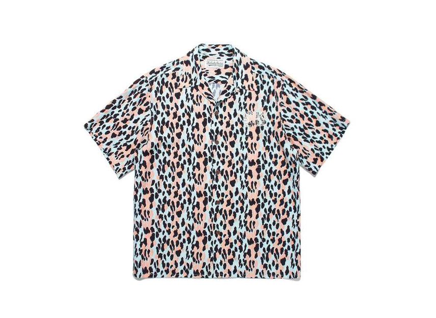 WACKO MARIA MR.BROTHERS CUT CLUB / LEOPARD OPEN COLLAR SHIRT