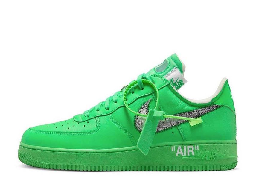 Off White Nike Air Force 1 Low Brooklyn Light Green Spark