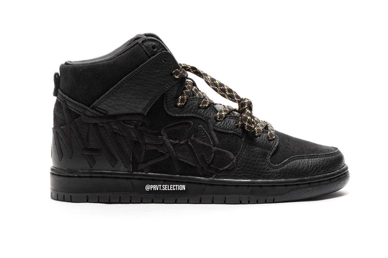 【スニダンで購入可】8/29発売 Faust × Nike SB Dunk High "Black and Metallic Gold" 抽選/定価/販売店舗まとめ 5枚目