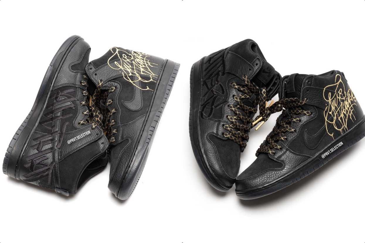 【スニダンで購入可】8/29発売 Faust × Nike SB Dunk High "Black and Metallic Gold" 抽選/定価/販売店舗まとめ 3枚目