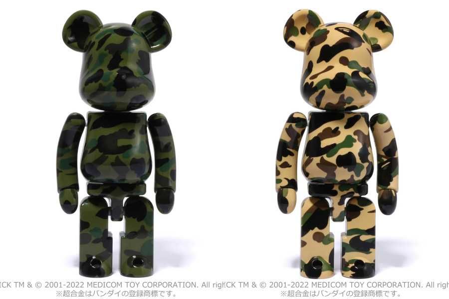 【販売リンクあり】7/16発売 BAPE®︎ 超合金 BE@RBRICK 1ST CAMO GREEN / YELLOW 抽選/定価/販売店舗まとめ 2枚目
