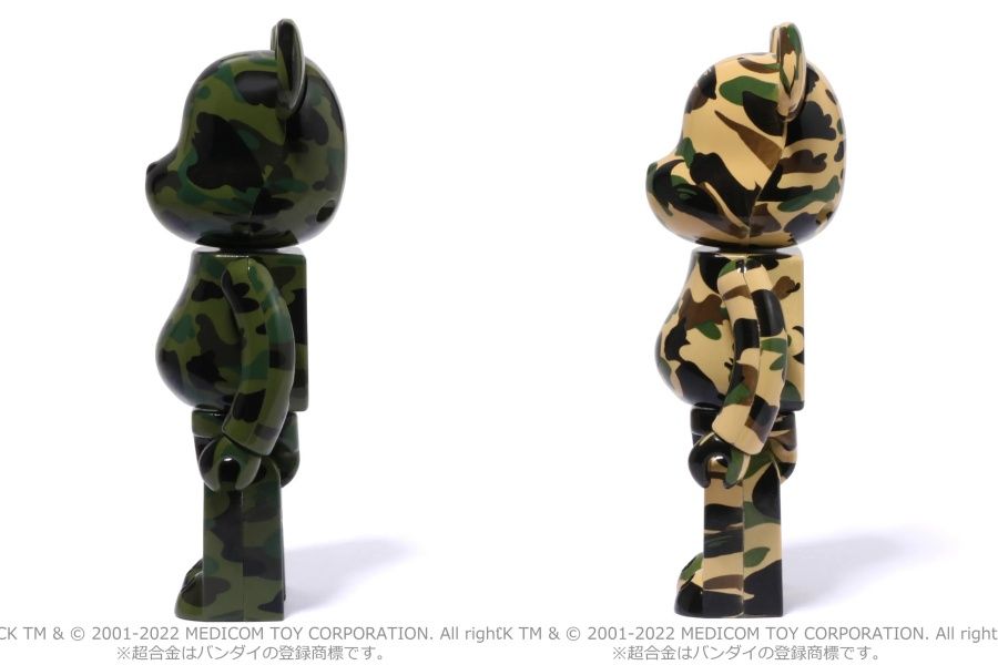 【販売リンクあり】7/16発売 BAPE®︎ 超合金 BE@RBRICK 1ST CAMO GREEN / YELLOW 抽選/定価/販売店舗まとめ 4枚目