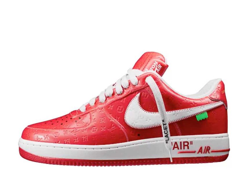 Louis Vuitton Nike Air Force 1 Low by Virgil Abloh Red White