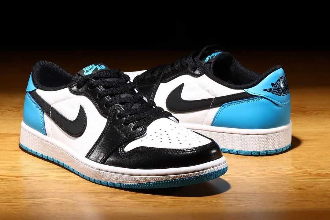 【スニダンで購入可】7/29発売 Nike Air Jordan 1 Low OG "Black and Dark Powder Blue/UNC" 抽選/定価/販売店舗まとめ 2枚目