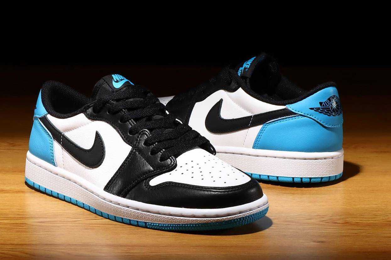 【スニダンで購入可】7/29発売 Nike Air Jordan 1 Low OG "Black and Dark Powder Blue/UNC" 抽選/定価/販売店舗まとめ 3枚目