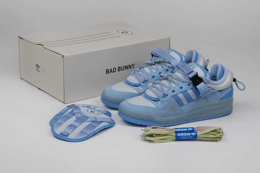 【販売リンクあり】8/27発売 Bad Bunny × adidas Forum Buckle "Blue Tint" 抽選/定価/販売店舗まとめ 3枚目