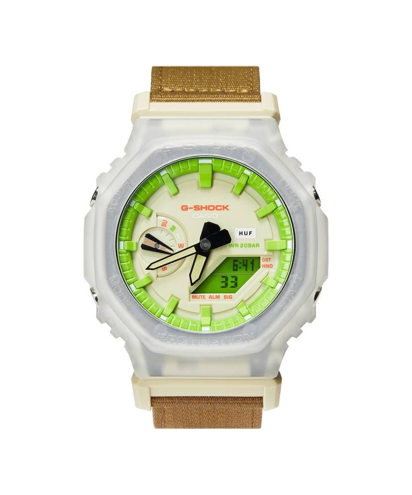 【販売リンクあり】7/22・8/1発売 HUF × CASIO G-SHOCK 20TH ANNIVERSARY GA-2100 "Green" 抽選/定価/販売店舗まとめ 3枚目