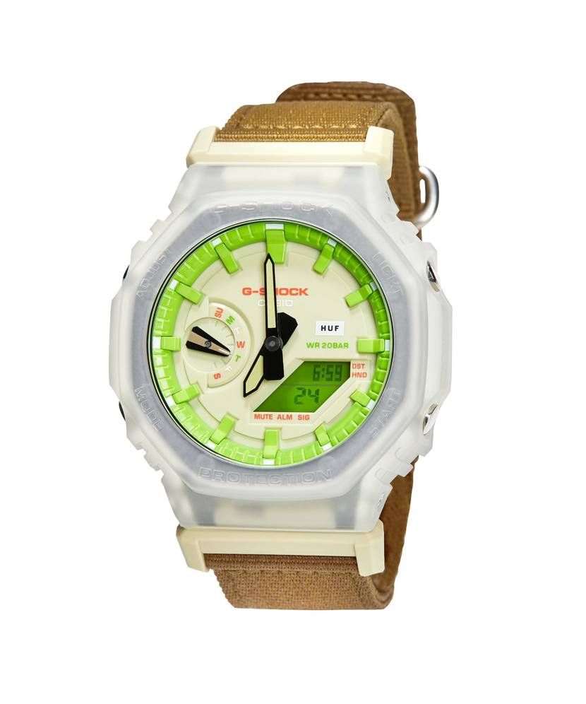 【販売リンクあり】7/22・8/1発売 HUF × CASIO G-SHOCK 20TH ANNIVERSARY GA-2100 "Green" 抽選/定価/販売店舗まとめ 4枚目