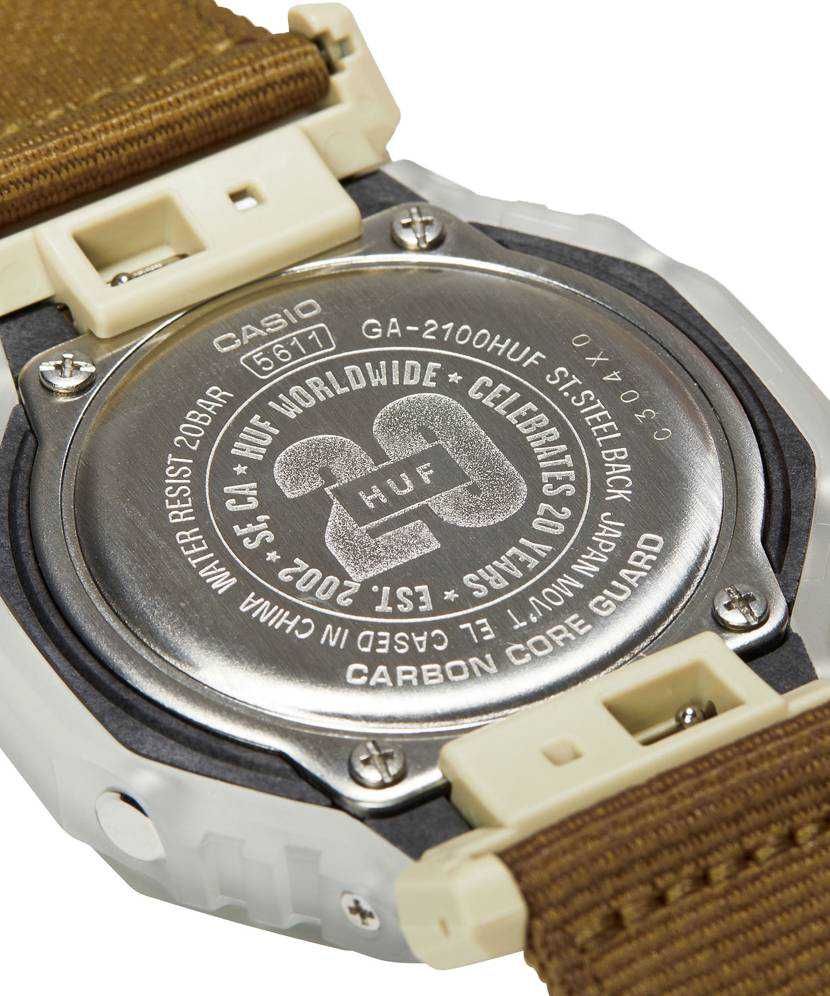 【販売リンクあり】7/22・8/1発売 HUF × CASIO G-SHOCK 20TH ANNIVERSARY GA-2100 "Green" 抽選/定価/販売店舗まとめ 6枚目