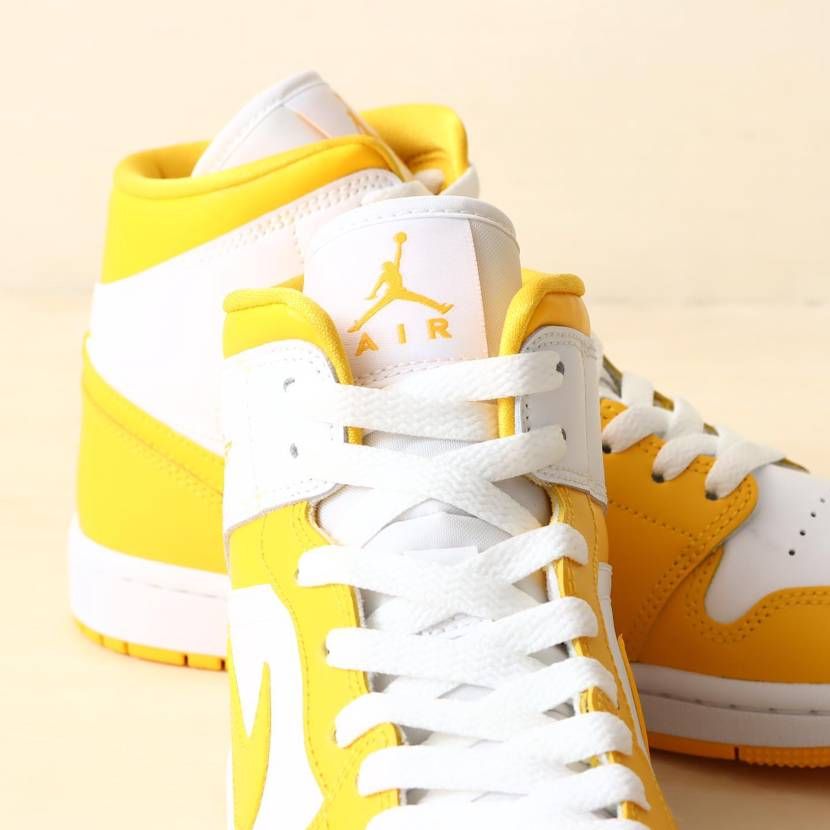 【スニダンで購入可】8/17発売 Nike WMNS Air Jordan 1 Mid "Lemon" 抽選/定価/販売店舗まとめ 4枚目