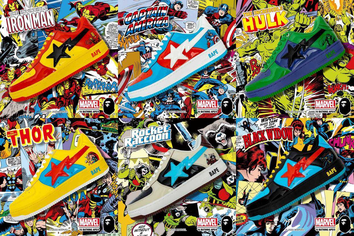 【スニダンで購入可】9/4発売 MARVEL × A BATHING APE®︎ BAPESTA collection 抽選/定価/販売店舗まとめ 5枚目
