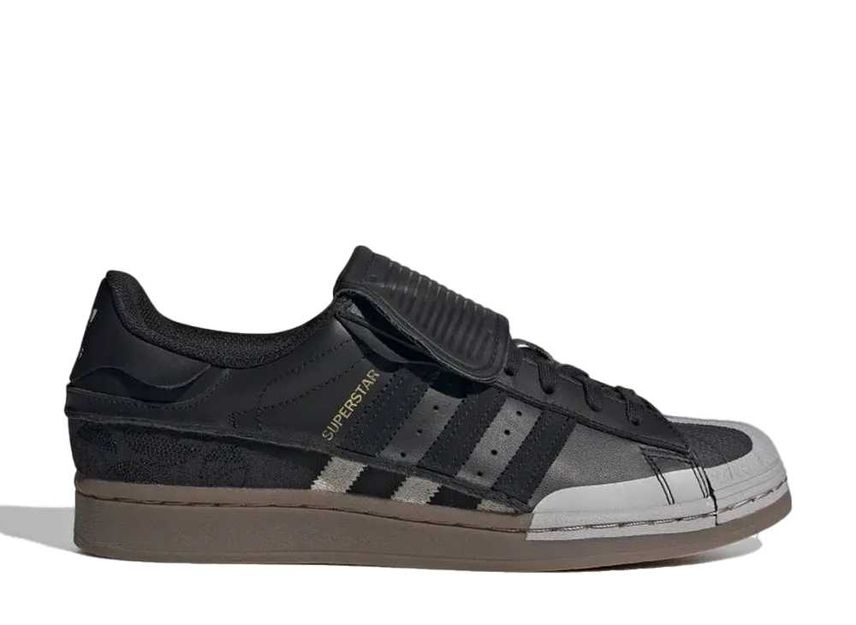 Adidas superstar black core outlet
