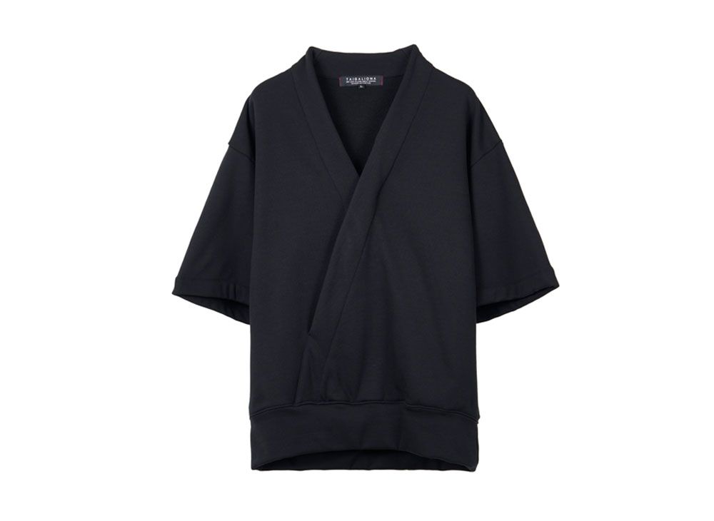 TAIGALIONA KIMONO COLLAR SWEAT SHIRT "BLACK" SNKRDUNK