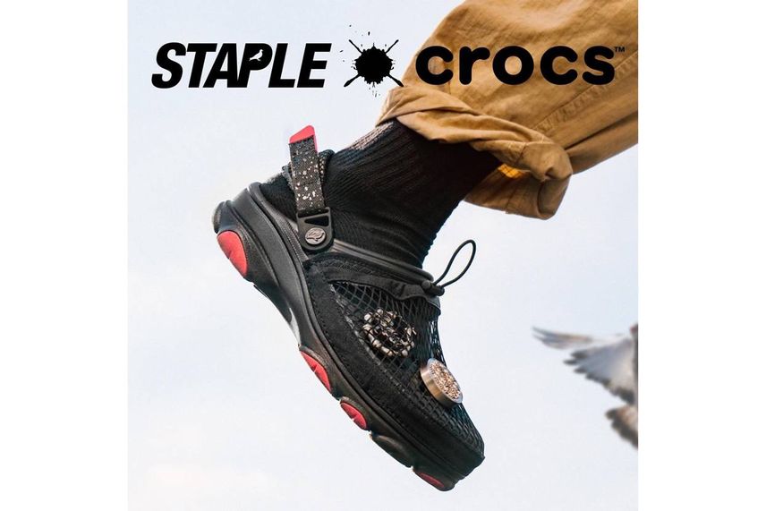 【スニダンで購入可】9/14発売 Staple Homing Pigeon × Crocs All Terrain Clog "Black" 抽選/定価情報