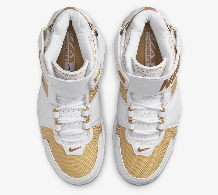 【スニダンで購入可】9/23発売 Nike Zoom Lebron 2 "Metallic Gold and White" 抽選/定価/販売店舗まとめ 2枚目