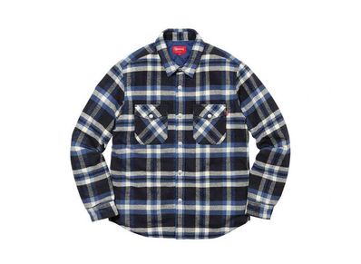 Supreme quilted arc logo 2025 flannel shirt