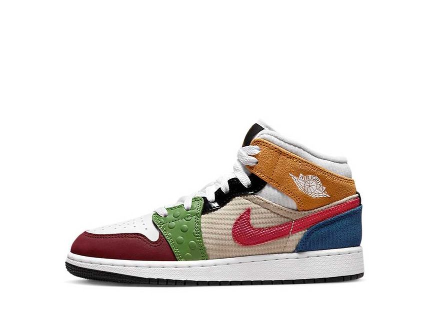 Air jordan 1 mid top se black and red