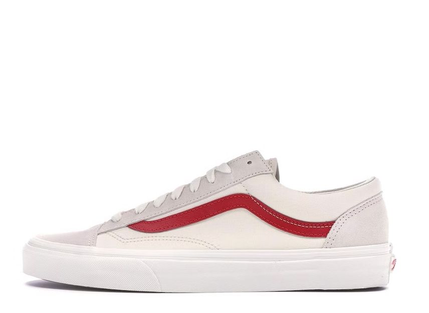 Marshmallow top red vans