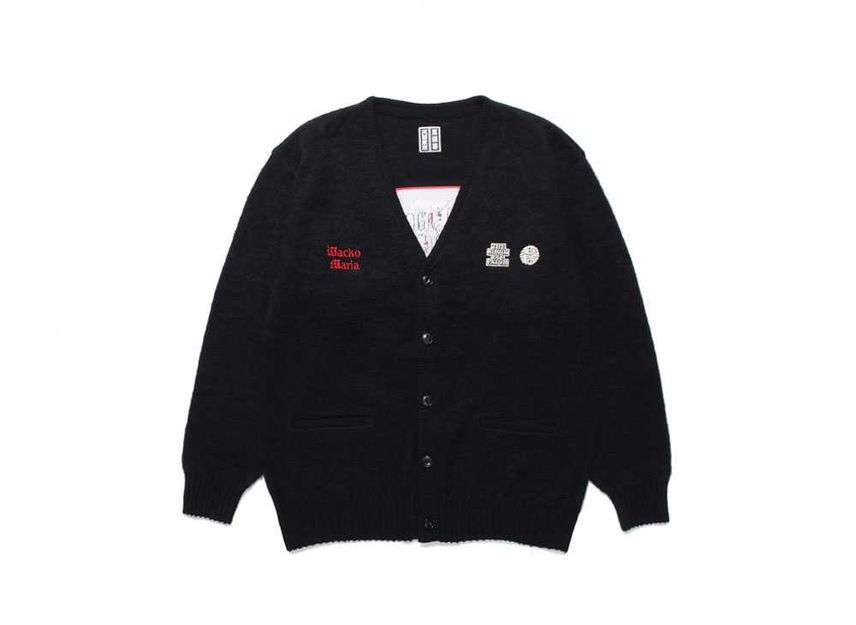 Black Eye Patch WACKO MARIA Mohair Knit Cardigan