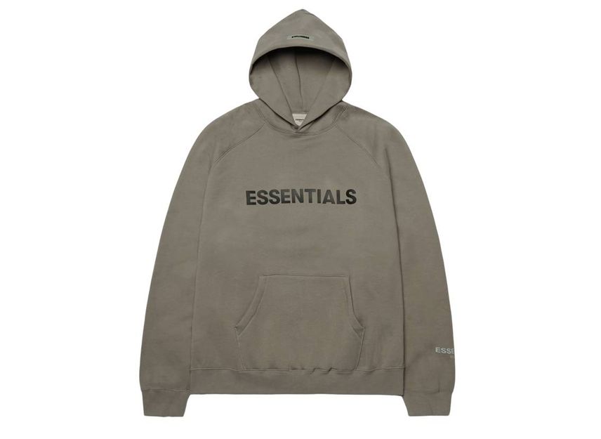 FEAR OF GOD ESSENTIALS 3D Silicon Applique Pullover Hoodie Charcoal SNKRDUNK
