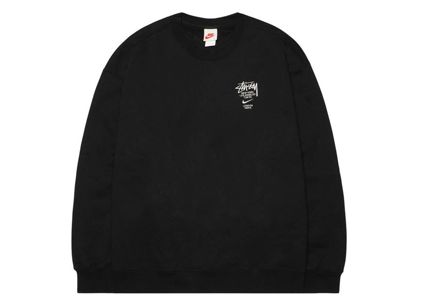 Nike stussy crewneck black Clearance