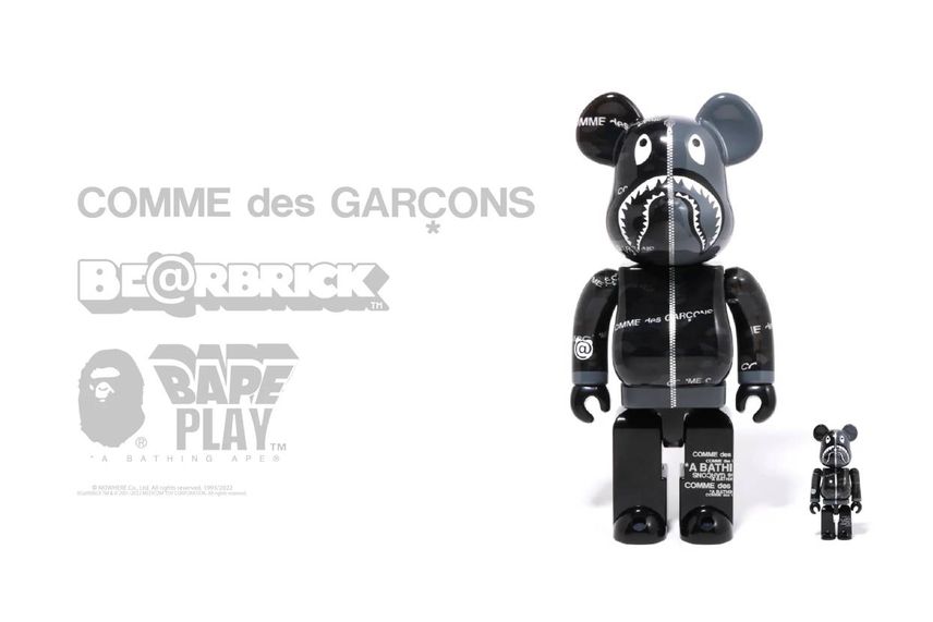 12/3発売|COMME des GARÇONS × BE@RBRICK BAPE®︎ CDG CAMO SHARK 100% & 400%|抽選/販売/定価情報