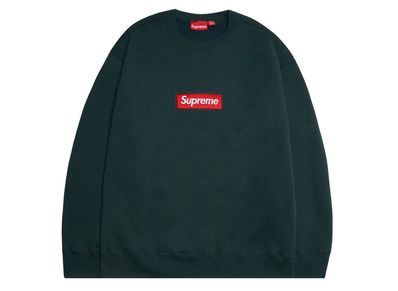 Supreme green box logo crewneck sales