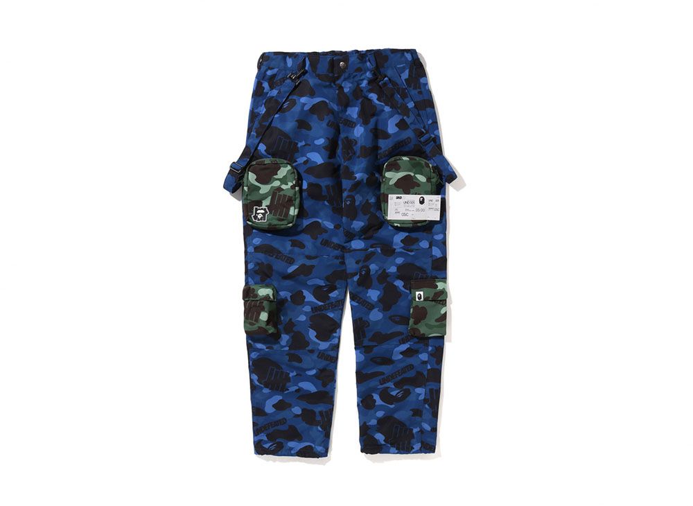 A BATHING APE x UNDEFEATED Color Camo Multi Pouch Pocket Pants