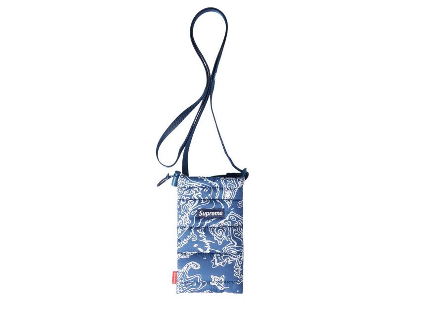 Supreme neck pouch blue Outlet