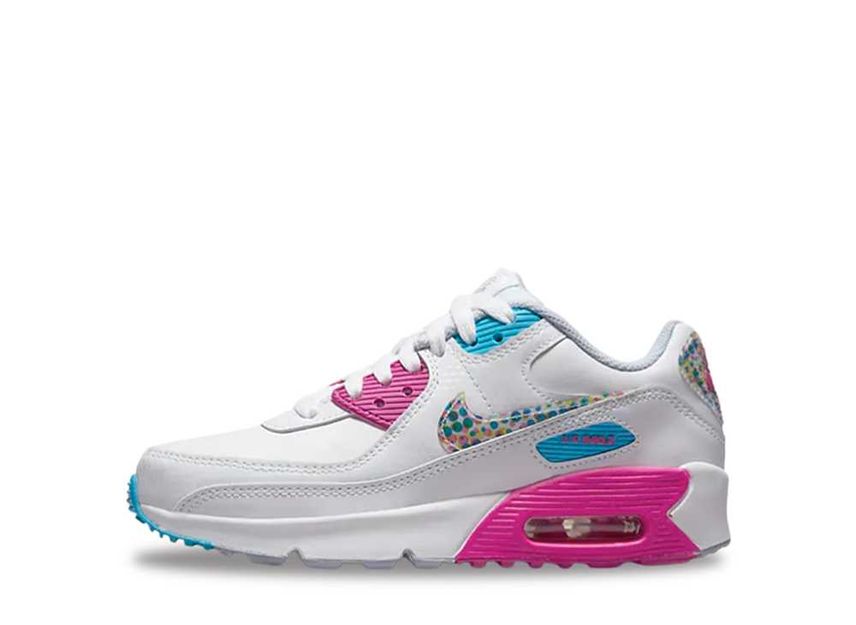 Nike GS Air Max 90 LTR SE White Active Fuchsia