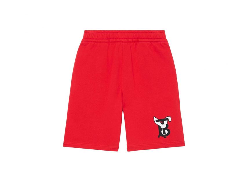 Burberry Rabbit Print Cotton Shorts