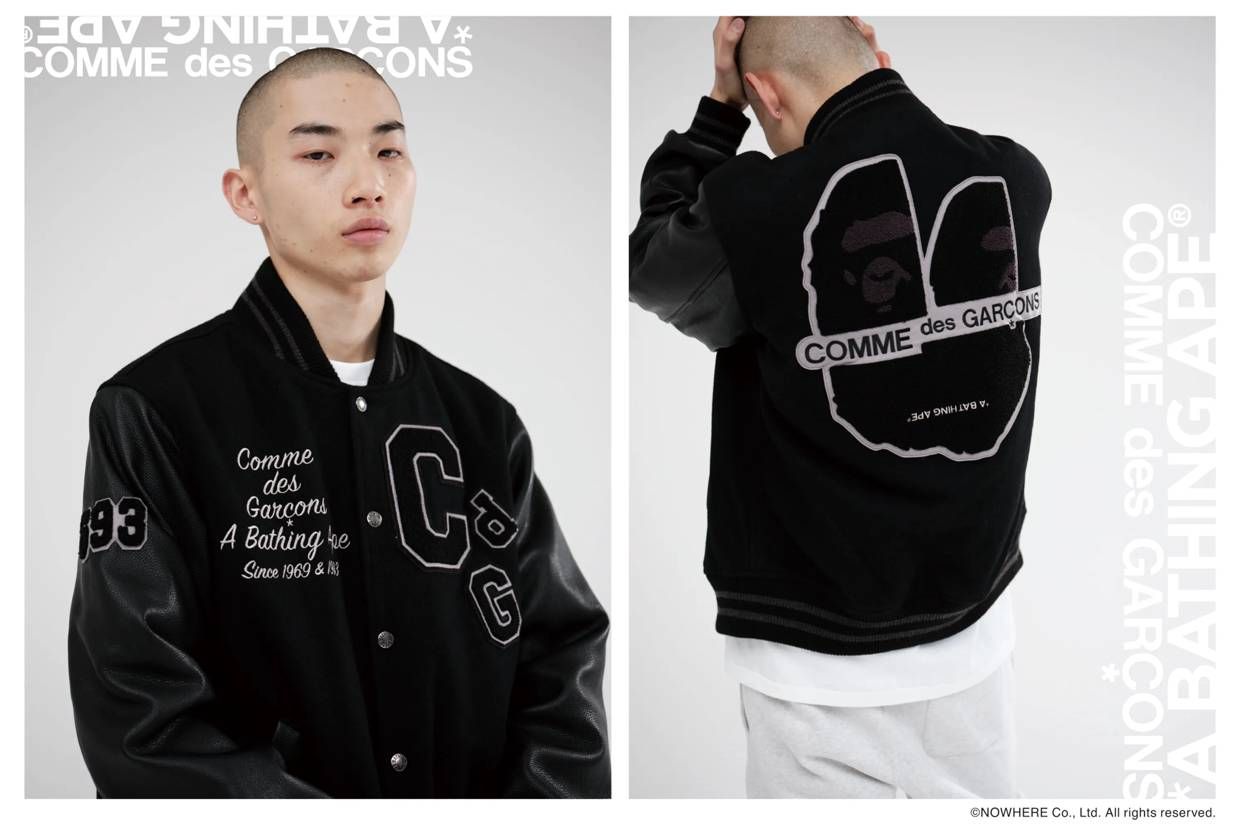 1/9発売|COMME des GARÇONS OSAKA × BAPE® Varsity Jacket|抽選/販売/定価情報 1枚目