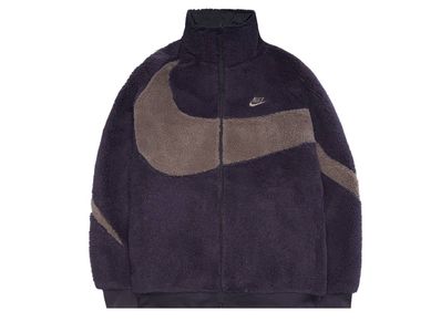Nike big swoosh clearance reversible fleece jacket