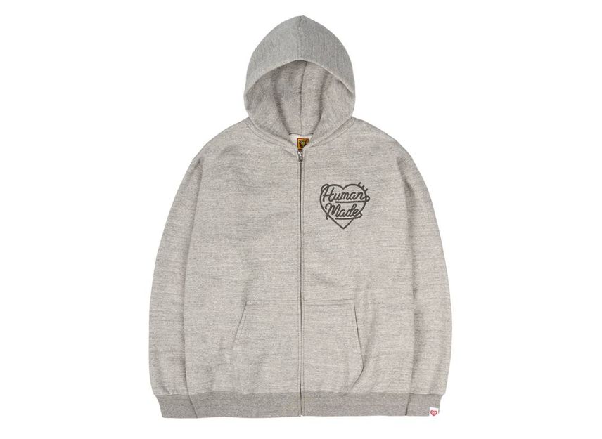HUMAN MADE HEART ZIP-UP SWEAT HOODIE