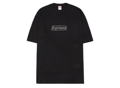 Supreme box logo tee black on black best sale