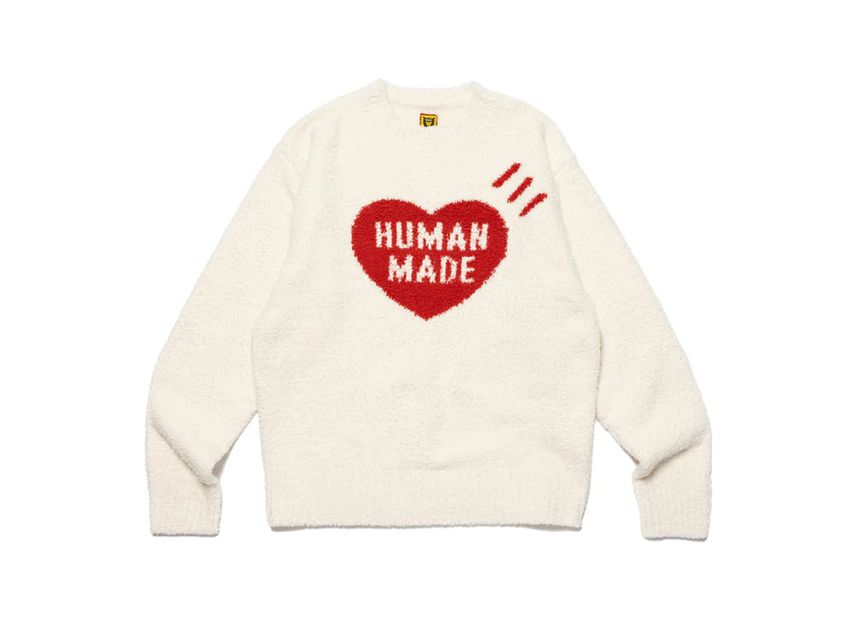 HUMAN MADE STRIPED HEART KNIT SWEATER M | angeloawards.com