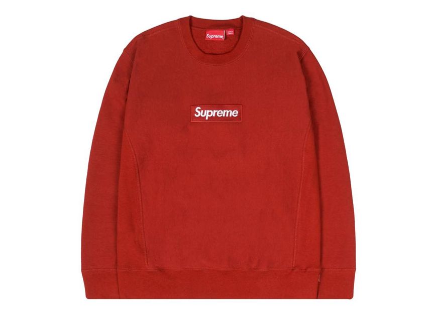 Supreme box logo crewneck top red