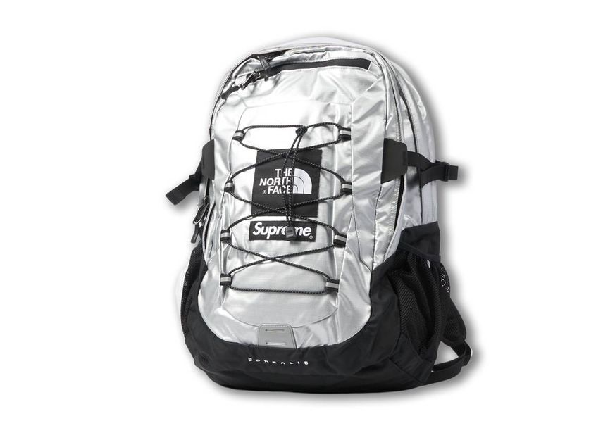 North face top metallic backpack