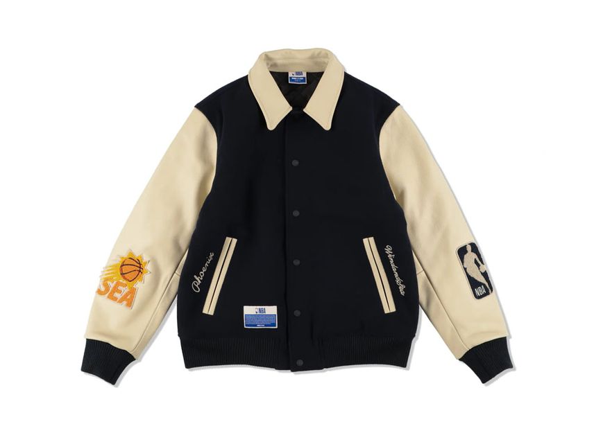 WIND AND SEA NBA x WDS Leather Melton Jacket (Phoenix Suns) 