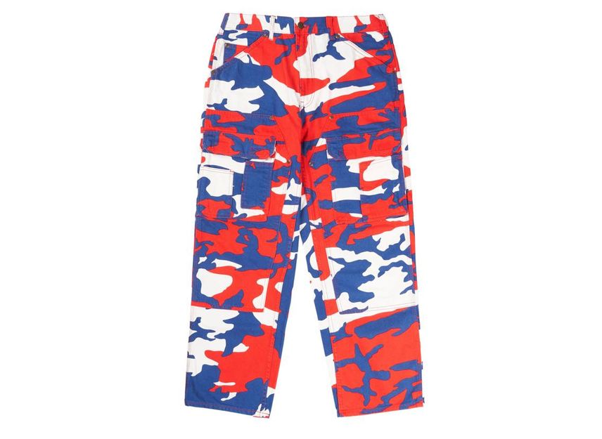 Supreme red 2025 camo pants