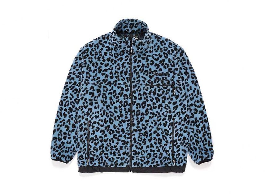 WACKO MARIA Leopard Light Boa Fleece Jacket