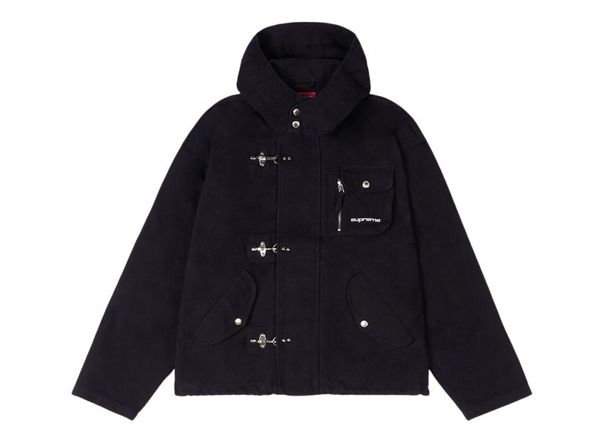 Supreme nylon turnout jacket top black